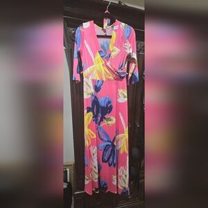 Floral Pink Maxi Dress